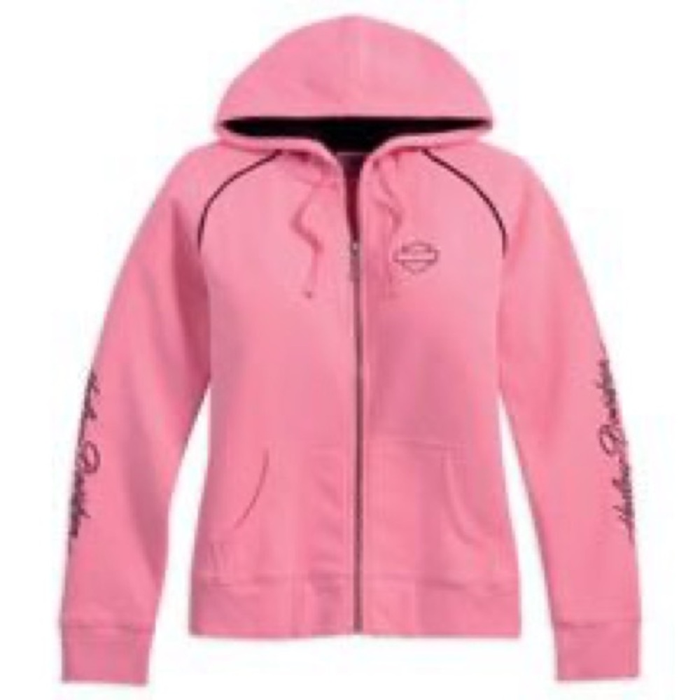 Harley-Davidson pink zip up hoodie